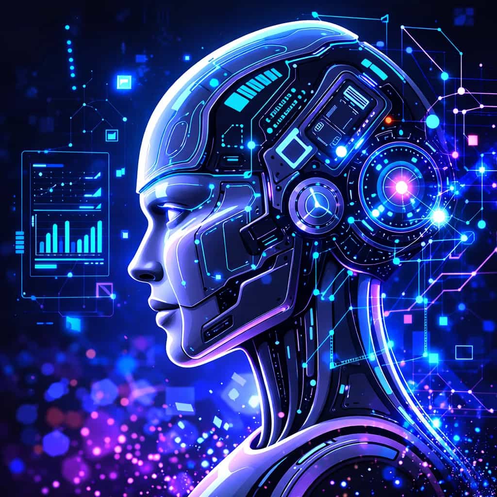 Futurystyczna ilustracja technologiczna Tech Impuls