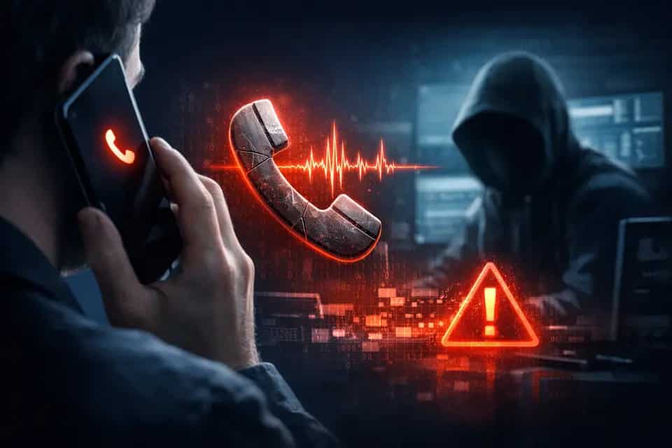 Smartfon z połączeniem od nieznanego numeru na ekranie