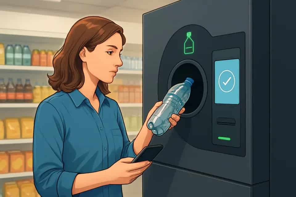 Butelkomat w sklepie Biedronka do zwrotu butelek i puszek