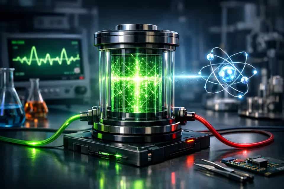 Laboratoryjny prototyp baterii kwantowej w układzie optoelektronicznym