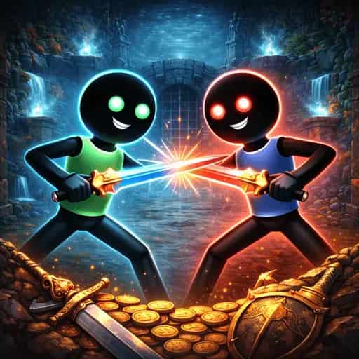 Gra Stick Arena uruchomiona na smartwatchu z Wear OS