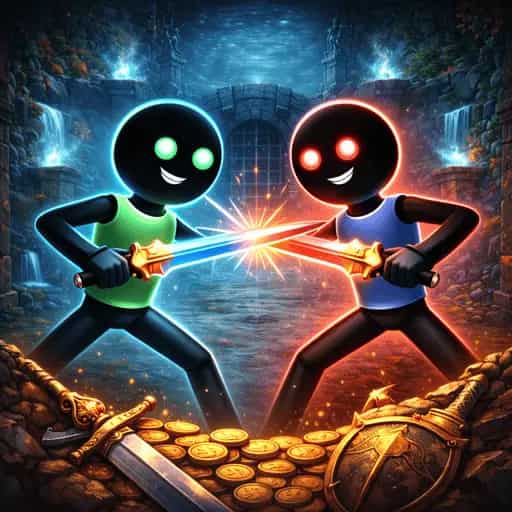 Gra Stick Arena uruchomiona na smartwatchu z Wear OS