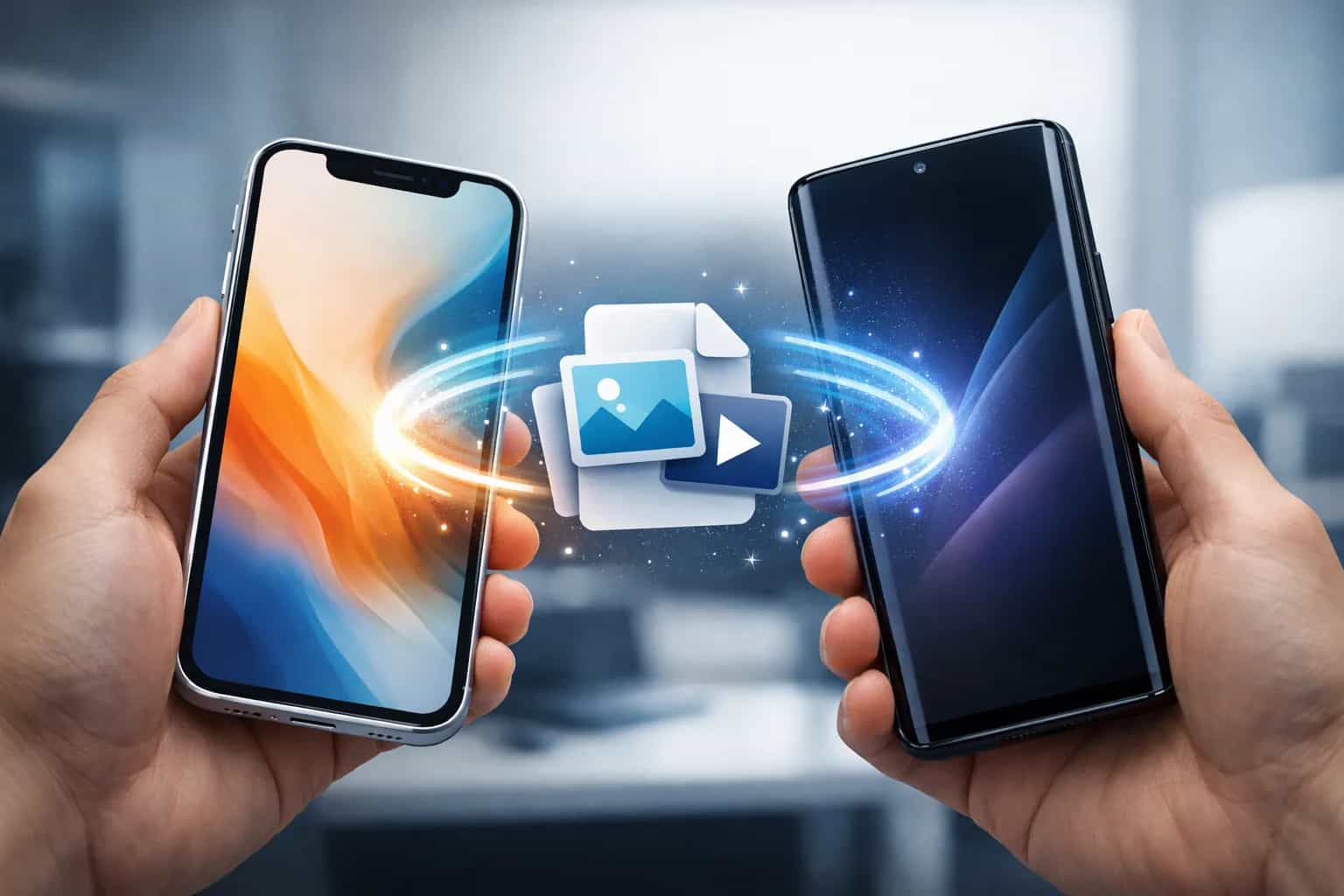 Telefon Samsung Galaxy z ekranem udostępniania plików Quick Share